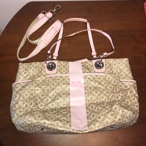 Coach multifunction leather diaper baby bag